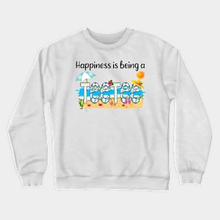 Happiness Is Being A Teetee Summer Beach Happy Mother's Crewneck Sweatshirt